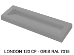 Plan vasque, bassin incliné grand taille 120 cm : L 130 à 201 x P 40 à 51 cm, finition lisse mate, 10 couleurs au choix, , résine Akrytan® teinté dans la masse, Livraison Offerte.